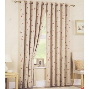 ROCHELLE EYELET TOP LINED CURTAINS