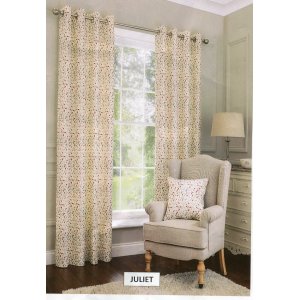 JULIET LINED EYELET CURTAINS 100% COTTON