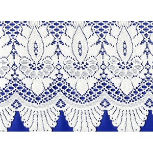 LIBERTY white  LACE CAFE CURTAIN 11 INCH DROP price is per metre pic shows the design in white