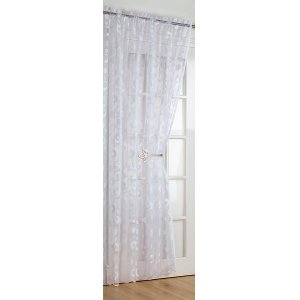 ECLIPSE WHITE CURTAIN PANELS 56 INCHES