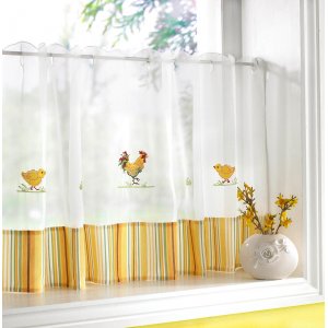 CHICKENS CAFE CURTAIN: width 60