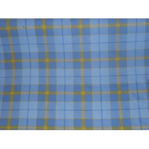 RADFORD BLUE BACKGROUND WITH YELLOW STRIPES PRICE IS PER METRE