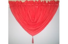 ROXY RED CRUSHED VOILE SWAG WITH TASSEL