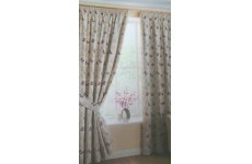 mariposa by belfield MAUVE 100% COTTON CURTAINS EYELET OR PENCIL PLEAT OPTION FULLY LINED