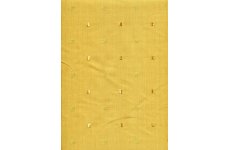 Gold faux silk fabric with small gold embroidered squares