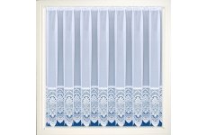 Chepstow white net curtain with lace base