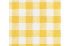 GINGHAM YELLOW PVC TABLECOVERING JUSTWIPE: roll end 2mtrs