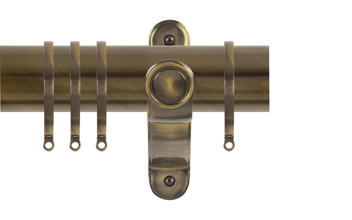 RENAISSANCE SPECTRUM 50MM CURTAIN POLE ANTIQUE BRASS Net Curtain 2