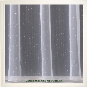 VERMONT WHITE NET CURTAIN  plese note discontinued design limited stock left