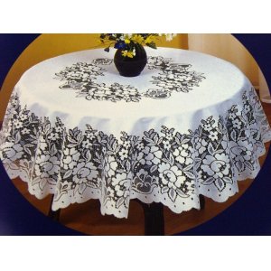 LACE TABLECLOTH, SQUARE, OBLONG OR ROUND