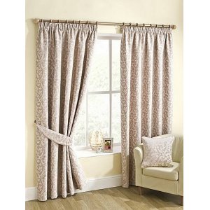 BELLA IVORY PENCIL PLEAT TOP CURTAINS