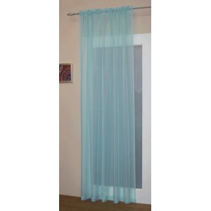 CHRISSY VOILE PANELS COLOUR AQUA SOLD IN PAIR EACH PANEL WIDTH IS 59