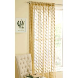 DIAMONDS LATTE CURTAIN PANEL 55 INCHES WIDE