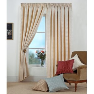 Tribecca lined taped top curtains