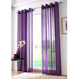 PURPLE PLAIN RINGTOP/EYELET PANEL 150cm