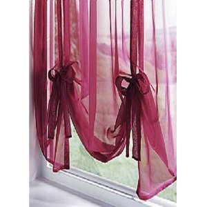 PLAIN VOILE TIE BLIND MAROON: