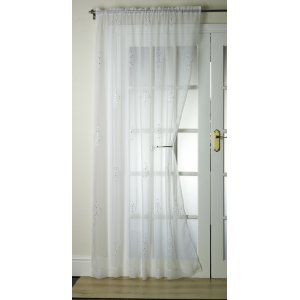 JEWEL WHITE/SILVER VOILE PANEL