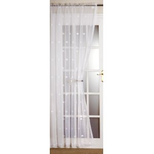 MAYFAIR  WHITE VOILE PANEL:EACH PANEL 140CM WIDE