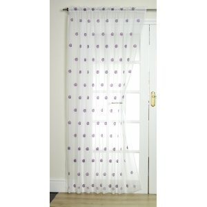 SWIRL WHITE/PLUM VOILE PANEL