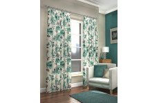 CAMDEN TEAL LINED CURTAIN PENCIL PLEAT TOP