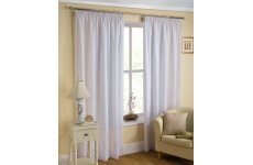 MALAGA LINED VOILE CURTAINS WHITE OR CREAM PRICE PER PAIR