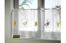 EMBROIDERED VOILE ducks