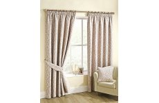 BELLA IVORY PENCIL PLEAT TOP CURTAINS