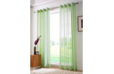 LIME PLAIN VOILE EYELET RINGTOP:150CM