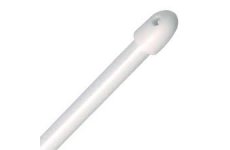 WHITE OVAL NET CURTAIN ROD