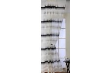 DENVER BLACK/SILVER CURTAIN PANEL: