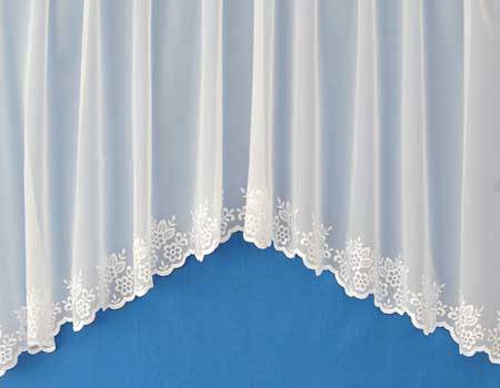 MAY WHITE JARDINIERE PRINCESS KATE RANGE - Net Curtain 2 Curtains