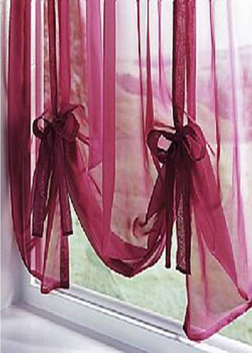 voile tie blinds