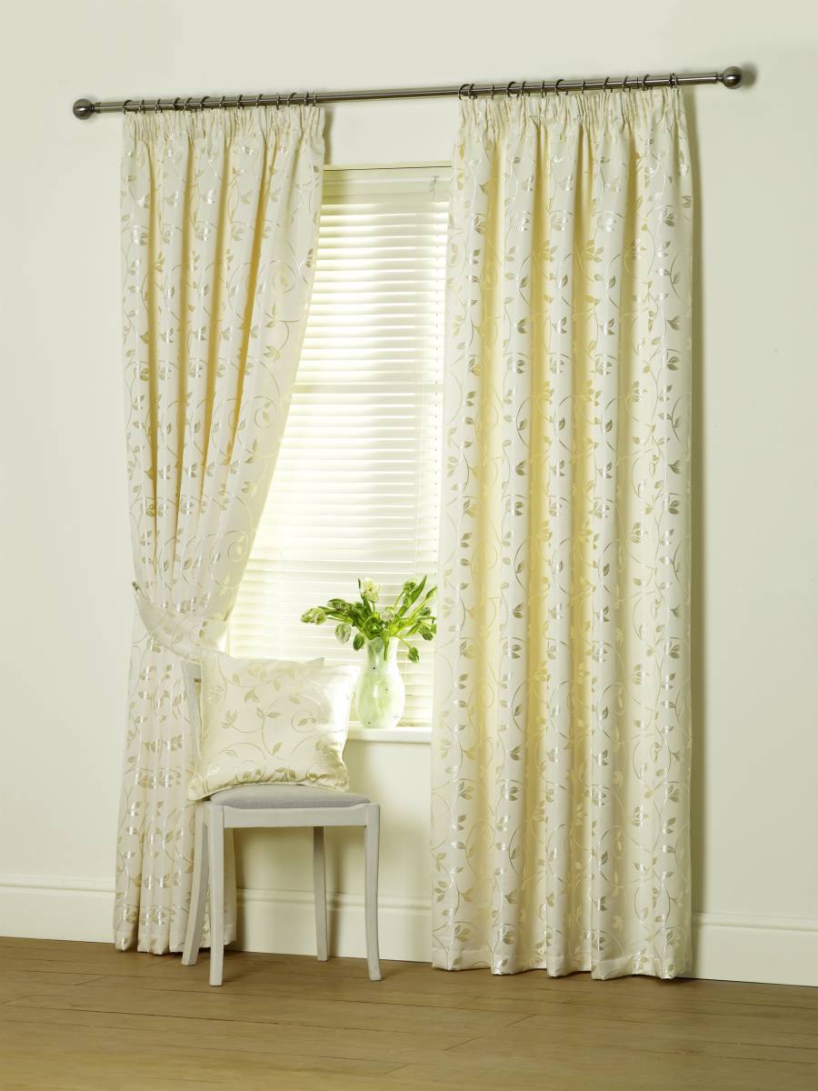 SUDBURY IVORY FULLY LINED CURTAINS - Net Curtain 2 Curtains